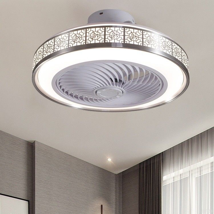 Modern Chinese-Style LED Ceiling Fan Lamp Cross-Border Exclusive for Living & Dining Room Integrated LED Ceiling Fan