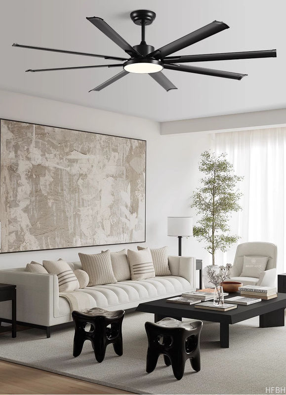 HFBH Ceiling Fan Venda Quente 84 Polegadas 5 Velocidades Remotas 8 Laminas De Aluminio Ventiladores De Teto De Controle
