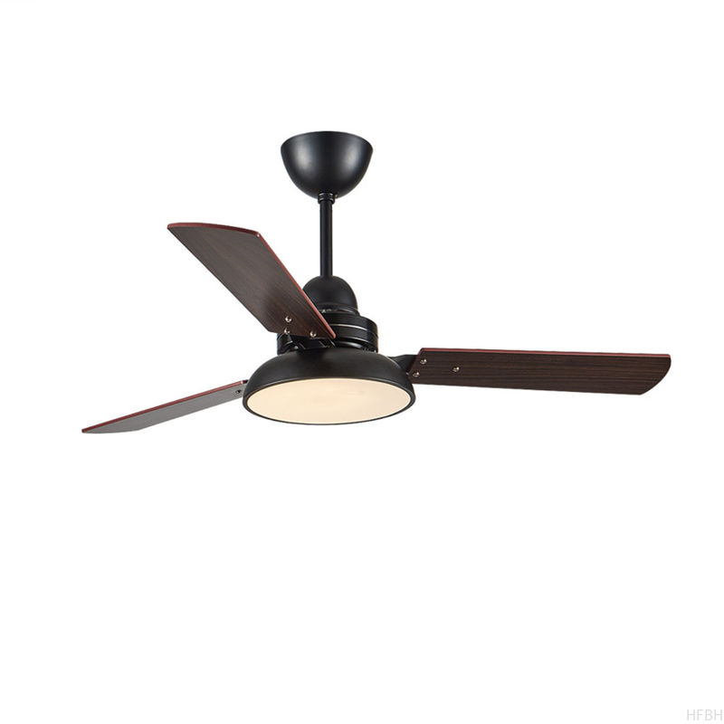 48'' Wood Blade Black White Green Grey Body Fan with Light