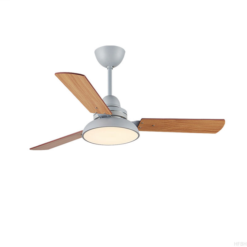 48'' Wood Blade Black White Green Grey Body Fan with Light