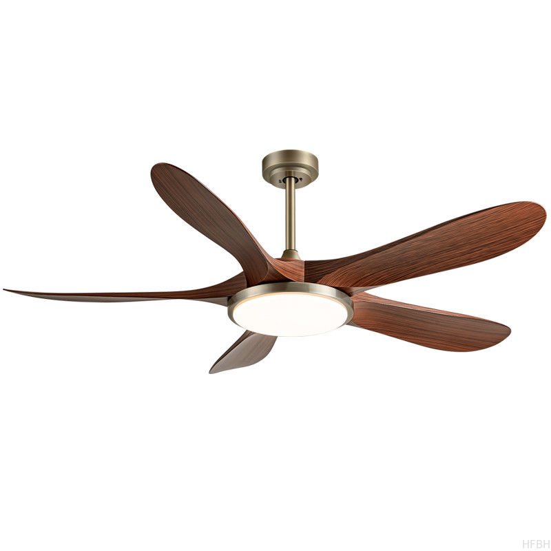 Best Seller 56-Inch Modern Ceiling Fan with 5 ABS Blades and Iron Lamp Body DC Motor Remote Control for Living Room