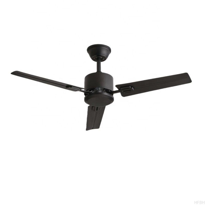 Fabrik Bestseller 42 Zoll 52 Zoll DC Big Fan Black Metal 3 Flügel Decken ventilator ohne Lichter