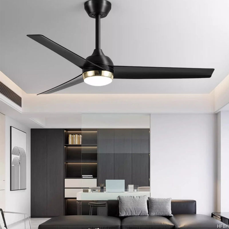 52-Zoll-Deckenventilator mit Licht und elektrischem Decken ventilator mit drei Wind geschwindigkeiten und leisem Kupfer motor Drei ABS-Flügel