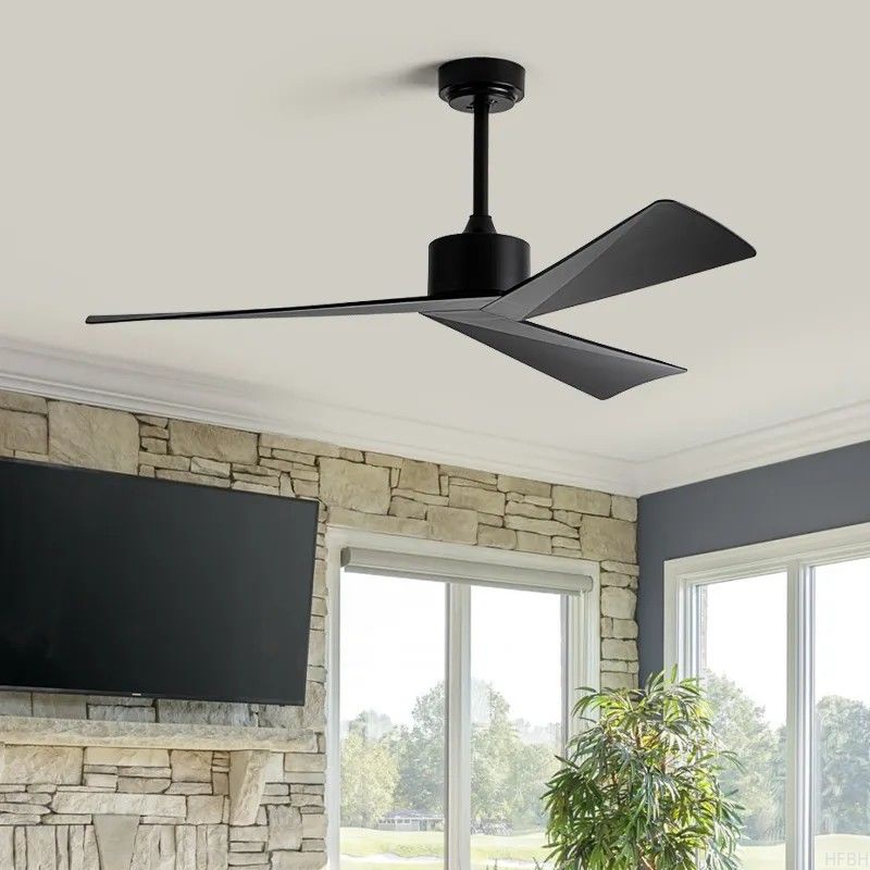 HFBH Model 908 Bldc Modern New Design 52 Inch Ac Dc Best Ceiling Fan with Remote Control ABS 3 Blade