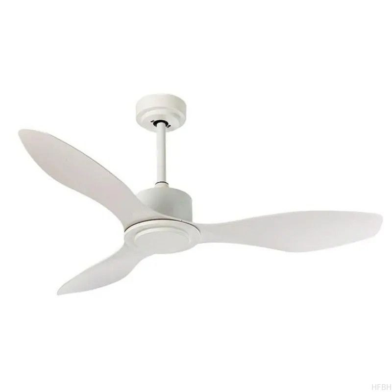 White Luxury Ac Motors Contemporary Ceiling Fan and 3 Speed Remote