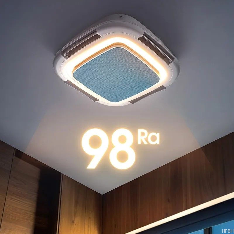 HFBH Model 7023 Newest Smart Ceiling Fan with Light Bedroom Fan Light Vaneless Fan Ceiling Light