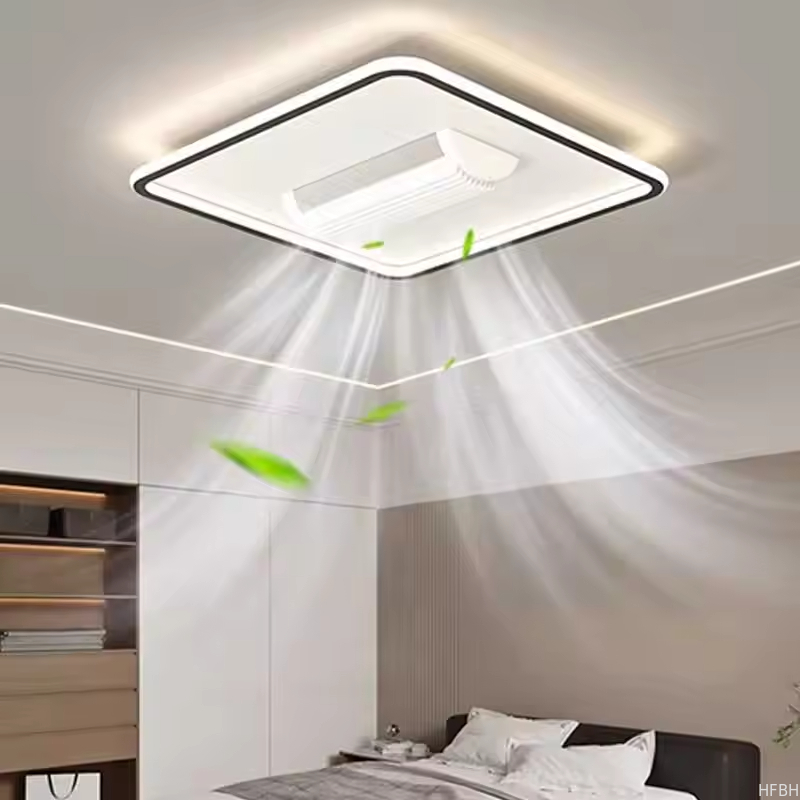 Modern Luxury Decorate Room or Hotel Ceiling Fan Light Recessed Smart LED Ceiling Fan Lamp With Remote Control