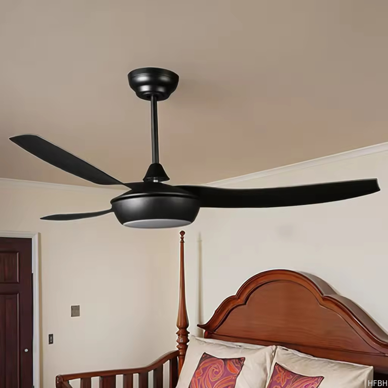 Modern Design 120v-220v Indoor LED Ceiling Fan Light with DC Motor ABS Body & Remote Control Energy Efficient for Home Office
