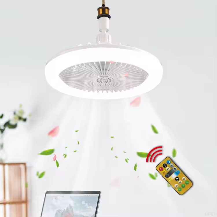 New Product Remote Control 3 Gear Wind Speeds E27 Base 6Inch Small LED Ceiling Fans Lights