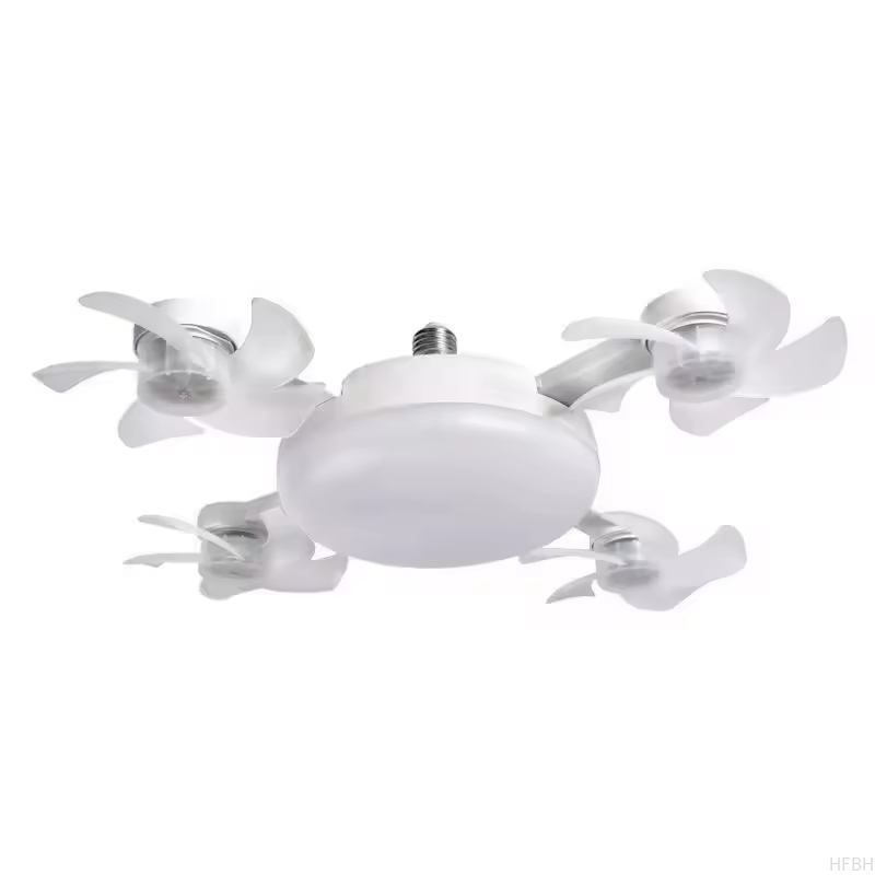 Shaped Fan Lamp Socket Fan Light with Remote Control Ceiling Fan with Light E27 Ceiling Drone Light for Home