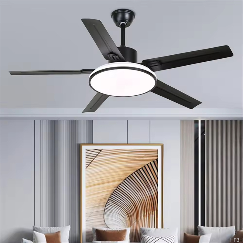 Modern LED Fan Light Luxury Living Room Restaurant Bedroom Hotel Villa Ceiling Fan With Light Remote Electric Fan With Light
