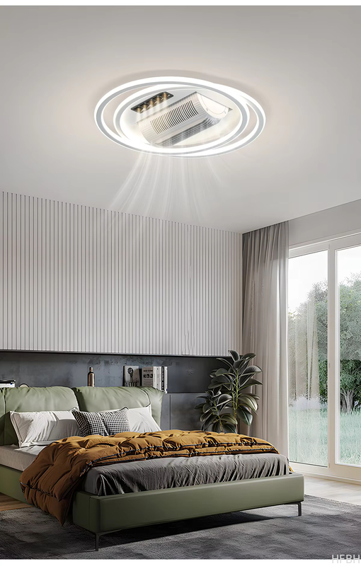 Ceiling Fan with Light Remote Control for Bedroom Livingroom Dining Eye Protection Silent Fans Lights