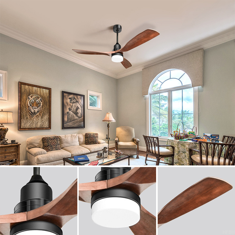 Single Decoration Lighted Fan Fixture with Remote Control Functionality