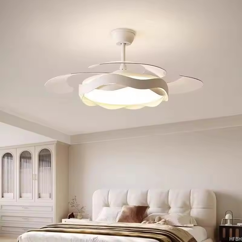 Factory wholesale  source factory  42-Inch High-End Ceiling Fan with Mute Light Simple Short ABS Blades Remote Control and DC Power Source