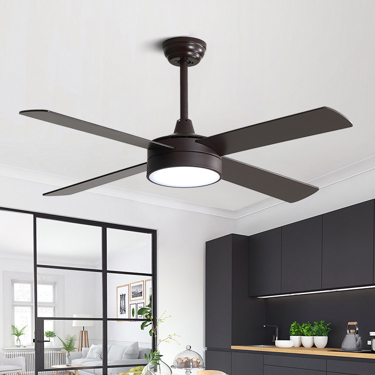 HFBH ABS Blade Ceiling Fan Remote Control 52 Inch AC DC Indoor Ceiling Fan With Light