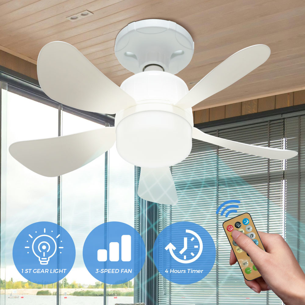 16 Inch LED Ceiling Fan Lights Remote Control E27 Ventilador Ceiling Fan Lamp