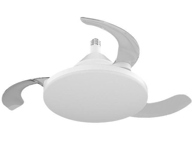 3 Color Stepless Dimming Invisible Blade Ceiling Fan With LED Light And Remote