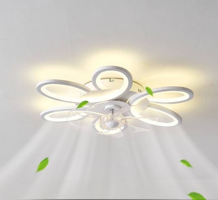 Modern Smart WiFi Remote Control Fan Light , LED Ceiling Music Speaker Fan Light