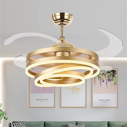 Bedroom Decor Nordic Ceiling Fan Remote Control Restaurant Ceiling Fan Lamp