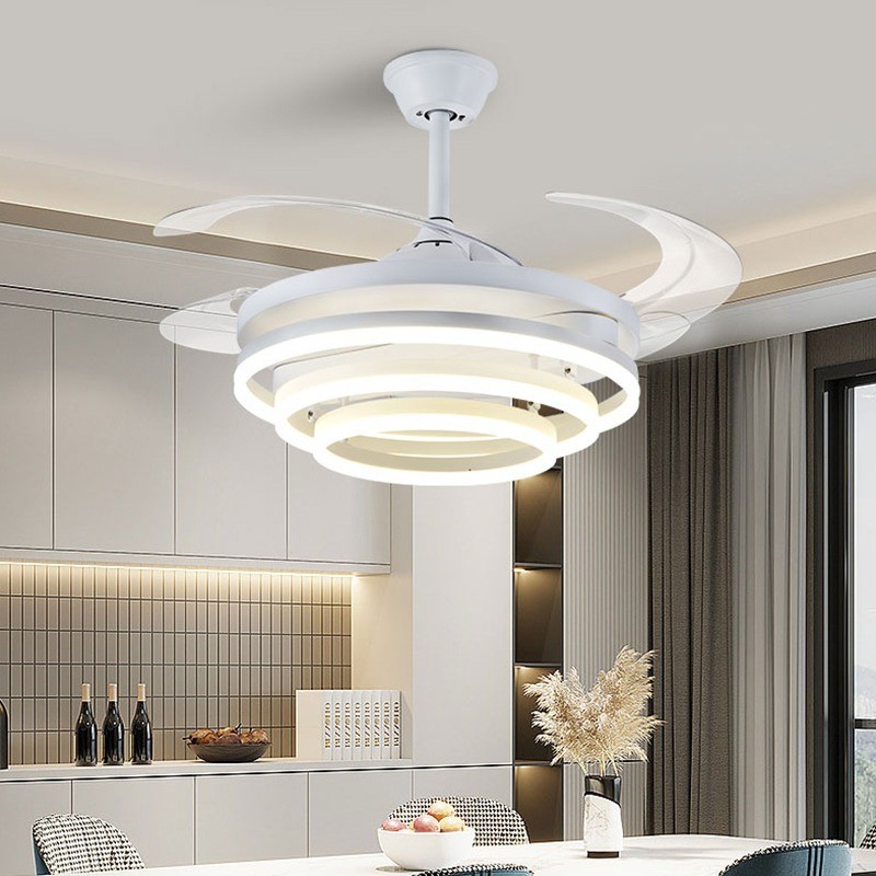 Bedroom Decor Nordic Ceiling Fan Remote Control Restaurant Ceiling Fan Lamp