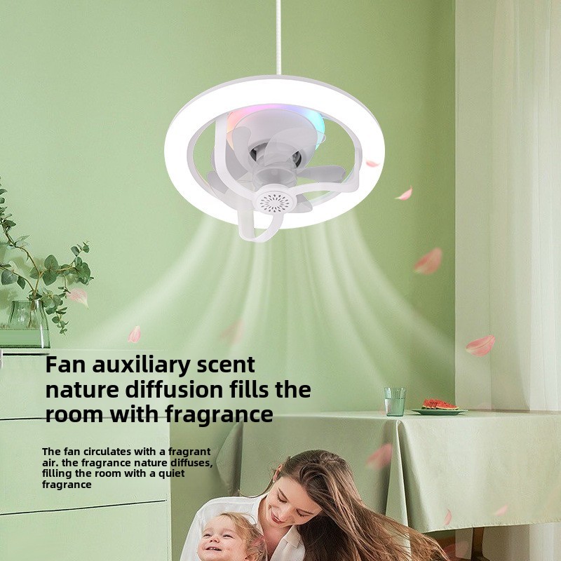 110V-240V Modern Ultra Quiet Ceiling Fan With Light Cross Border Aromatherapy Shaking Head
