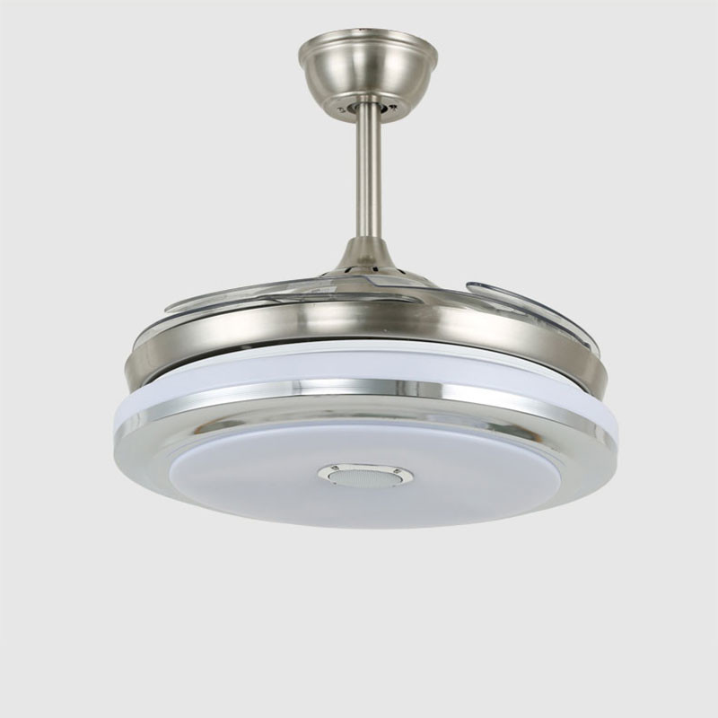 Vintage Home Ceiling Fans Customized Size Modern Flush Mount Ceiling Fan With Light
