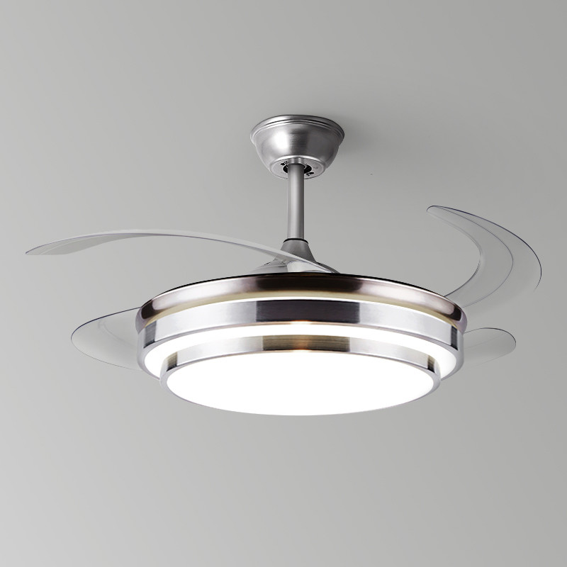Remote Control LED Bedroom Ceiling Fan Modern Retractable Ceiling Fans With LED Lights