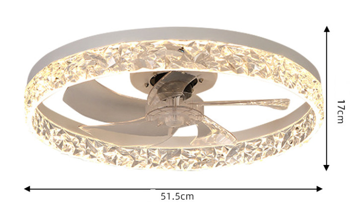 Customized Smart Wifi Ceiling Fan With Light And Remote For Bedroom