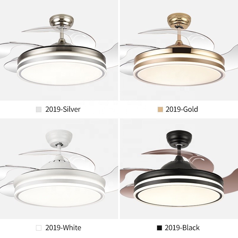 110V Modern LED Ceiling Lamp 42 Inch Remote Control Ceiling Fan With Light