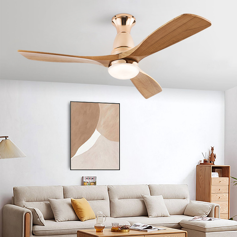 Modern 3 Blade Ceiling Fan 52 Inch Ceiling Fan With Light And Remote Control
