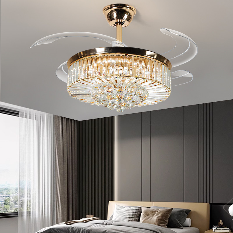 Luxury LED Flush Mount Ceiling Fan With Light And Remote Control