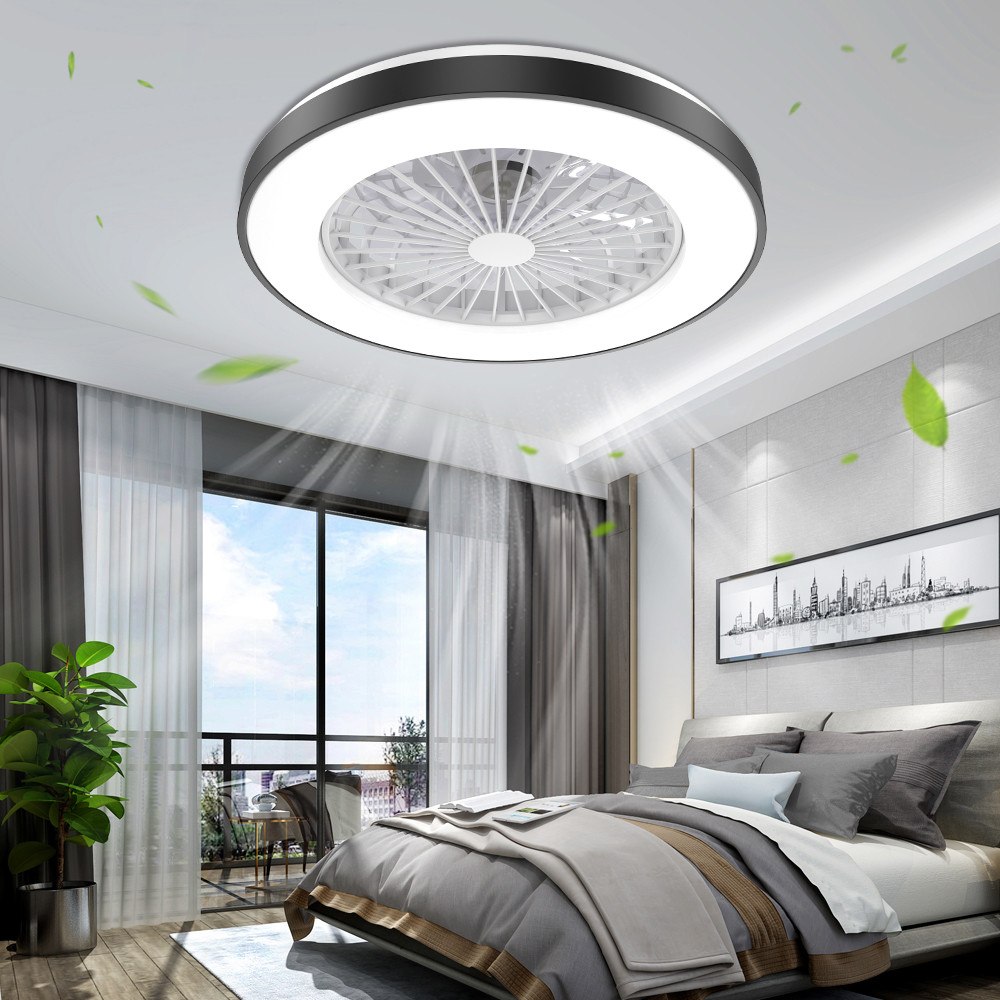 Low Noise 20 Inch LED Chandelier Ceiling Fan With LED Light And Remote Control