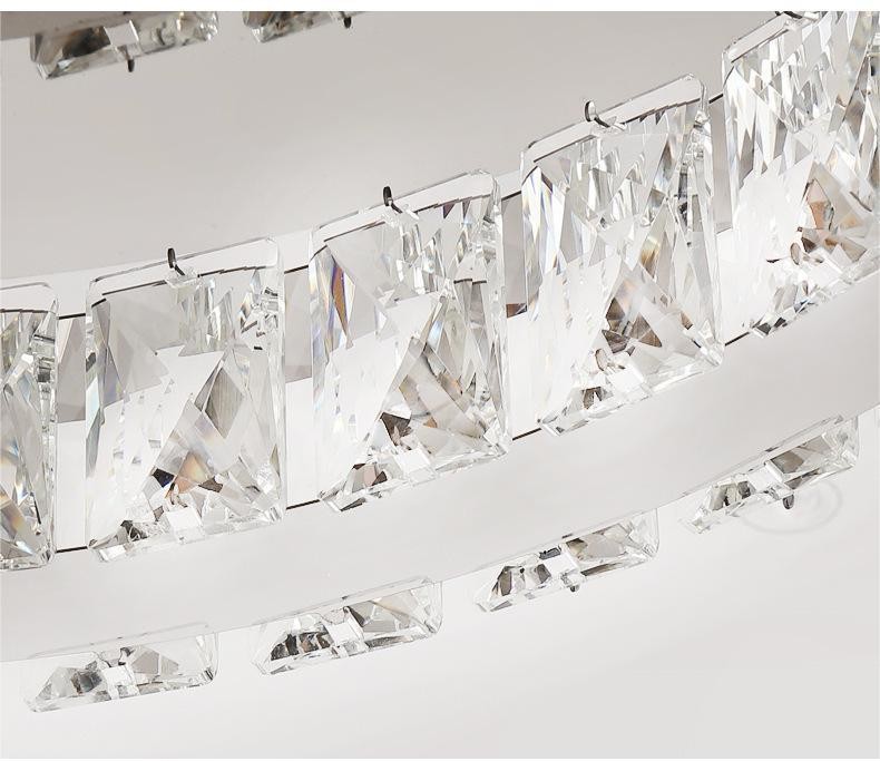 Light Luxury Crystal Ceiling Fan Light Nordic Silent Concealed Ceiling Fan With Light