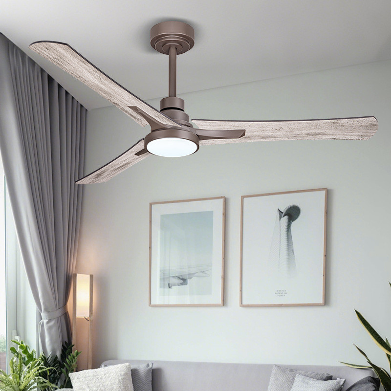 Custom Adjustable Light Ceiling Fan , 3 Reversible Blade Ceiling Fan With Light And Remote