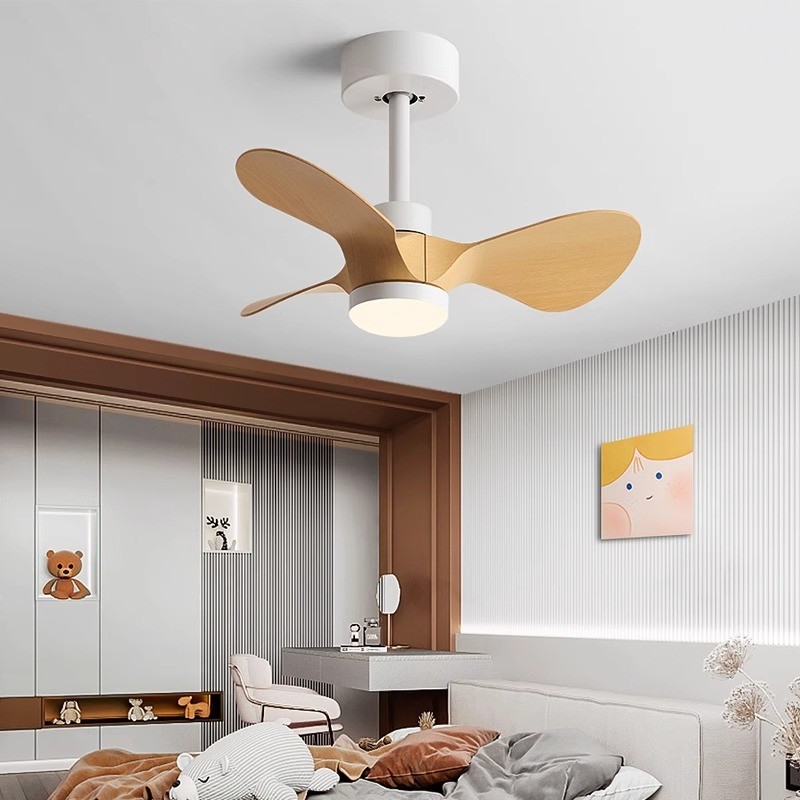 20 Inch Small Ceiling Fan Light American Retro Silent Electric Fan Pendant Light