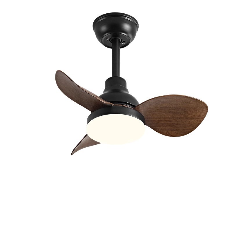 Solid Wood Ceiling Fan 22 inch Silent Fan Pendant Light Variable Frequency