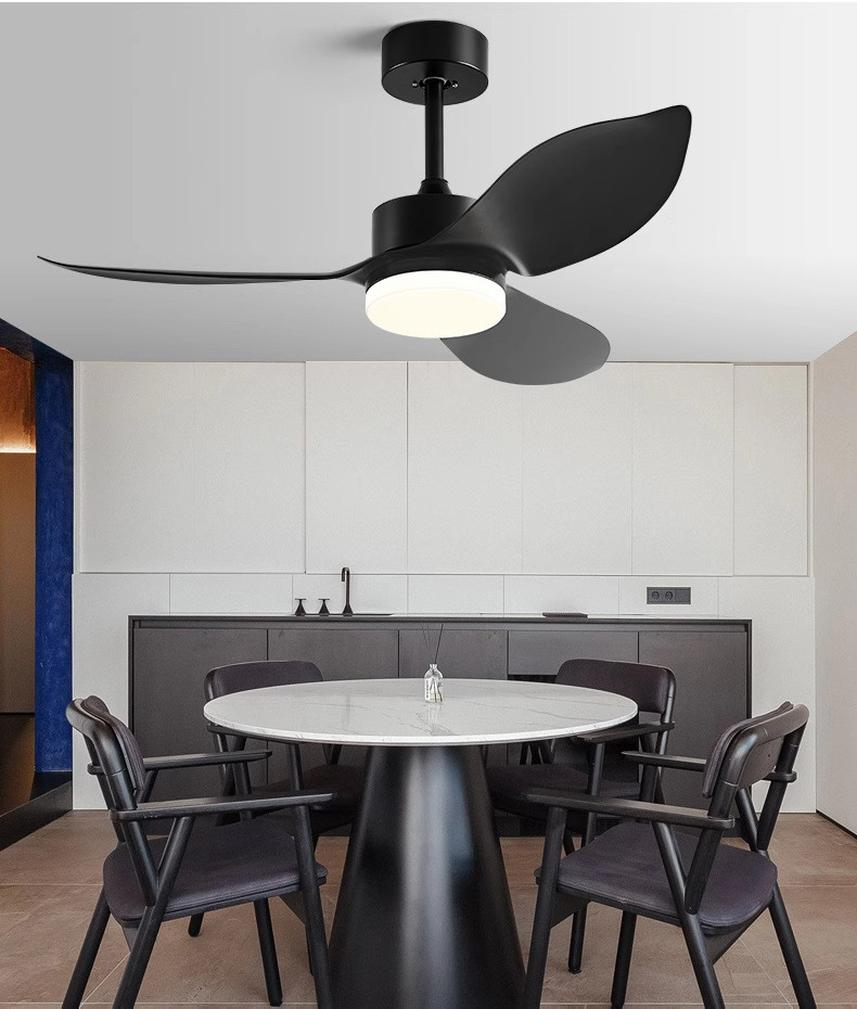 Retro Nordic Ceiling Fan 38 Inch Variable Frequency Fan Pendant Light