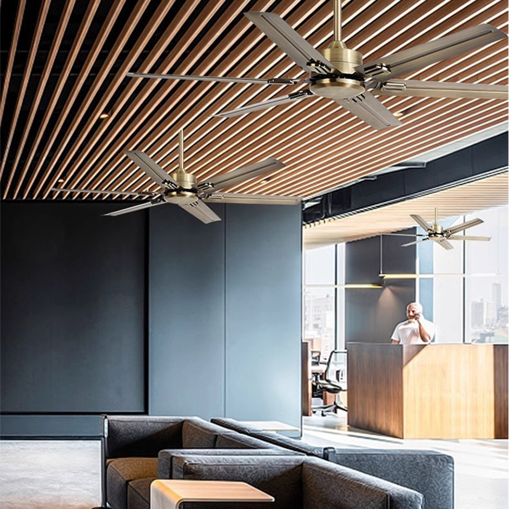 NEW Style 48 52 56 Inches Dc Ac Modern Indoor Energy Efficient Stainless Steel/wood Blades Ceiling Fan With Led Light