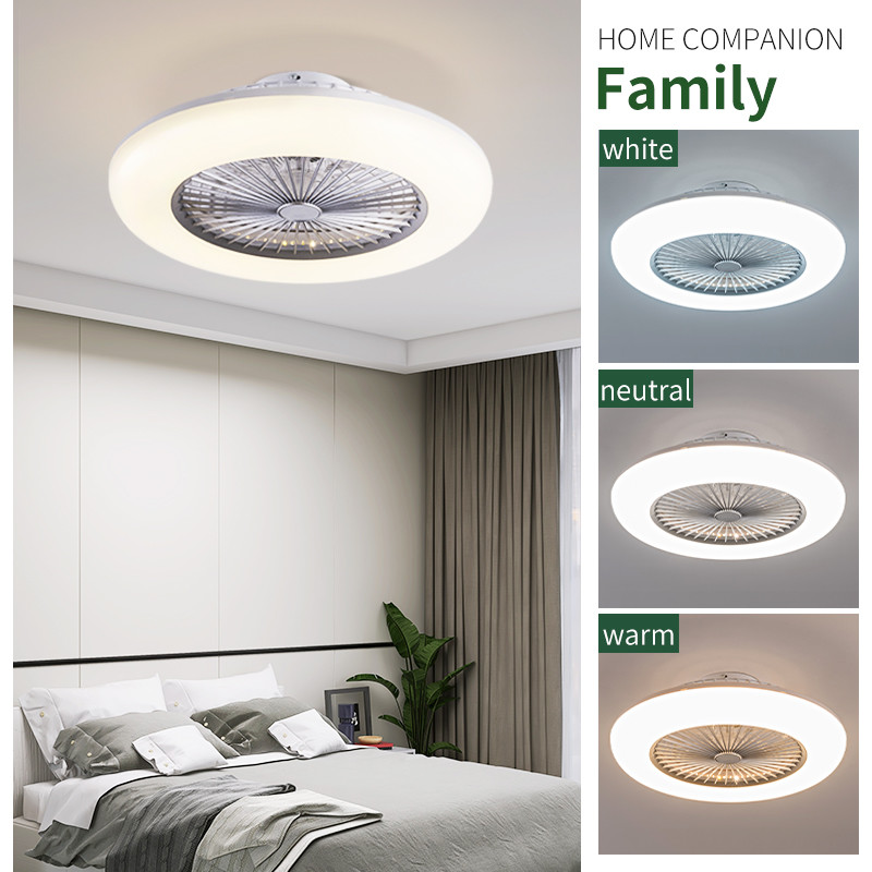 Minimalist Style Fresh and Natural Style Can Be Paired with Any Scene Household Universal Bright LED Ceiling Fan