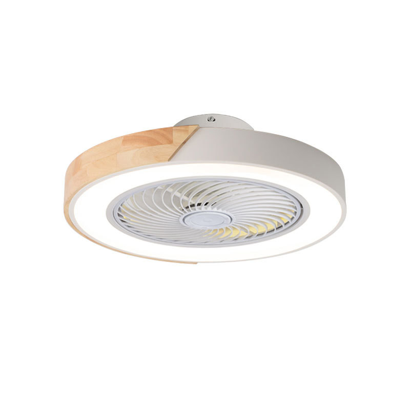 Residential Dimmable Light Ventilador De Teto Decorative Remote Control Acrylic Modern Led Wood Ceiling Fan