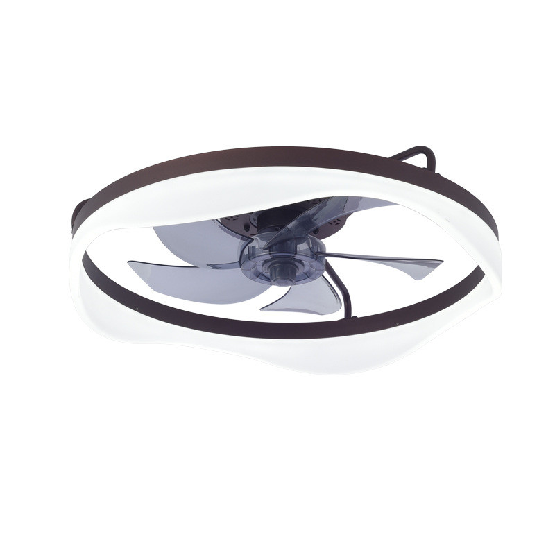 Modern LED Ceiling Fan Lamp for Bedroom with Mute Frequency Conversion 110V-220V Japanese American Regulations Iron Wood Body