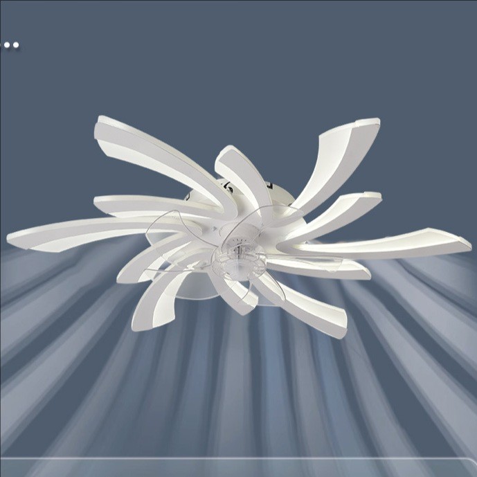 Scandinavian Morden Light Luxury Living Room Ceiling Fan Lamp Bedroom Ceiling Fan Light High End Electric Fan Integrated Lamp