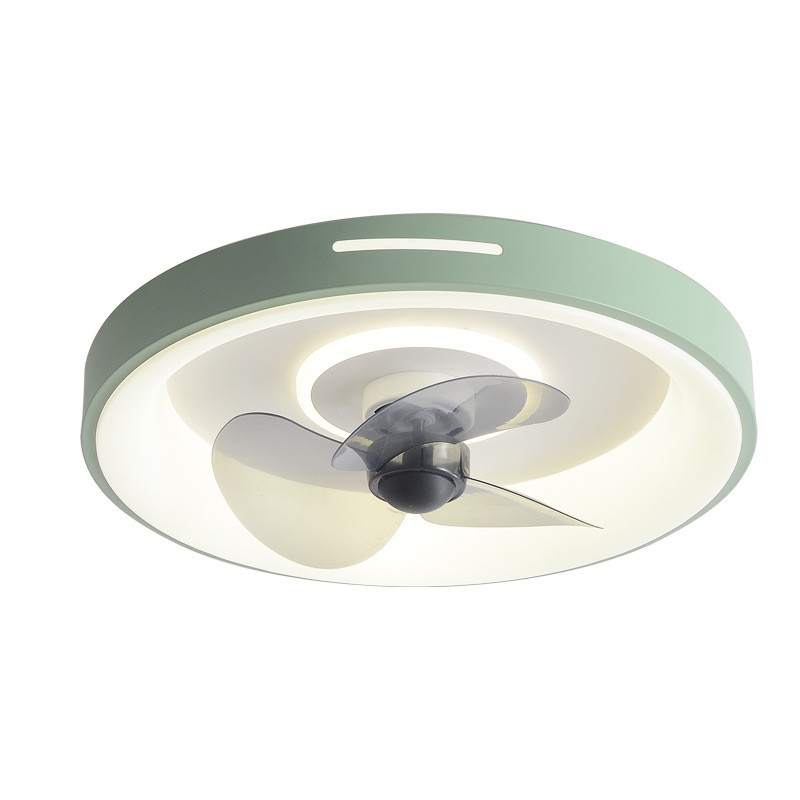 Nordic Simple Smart LED Ceiling Fan Ultra-Thin Modern Design for Bedroom Dining Room Remote Control Iron for Home Use