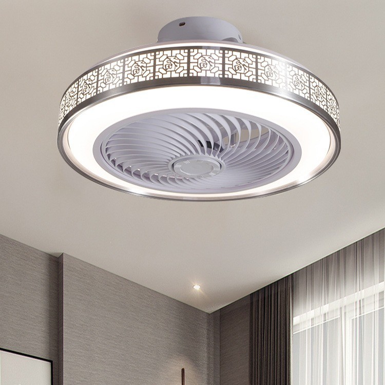 Modern Chinese-Style LED Ceiling Fan Lamp Cross-Border Exclusive for Living & Dining Room Integrated LED Ceiling Fan