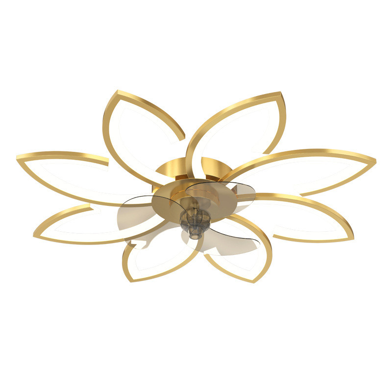 Fashion Art Multi-head Petal Inverter Bedroom  Fan Light Scandinavian Minimalist Pop Living Room Fan Light