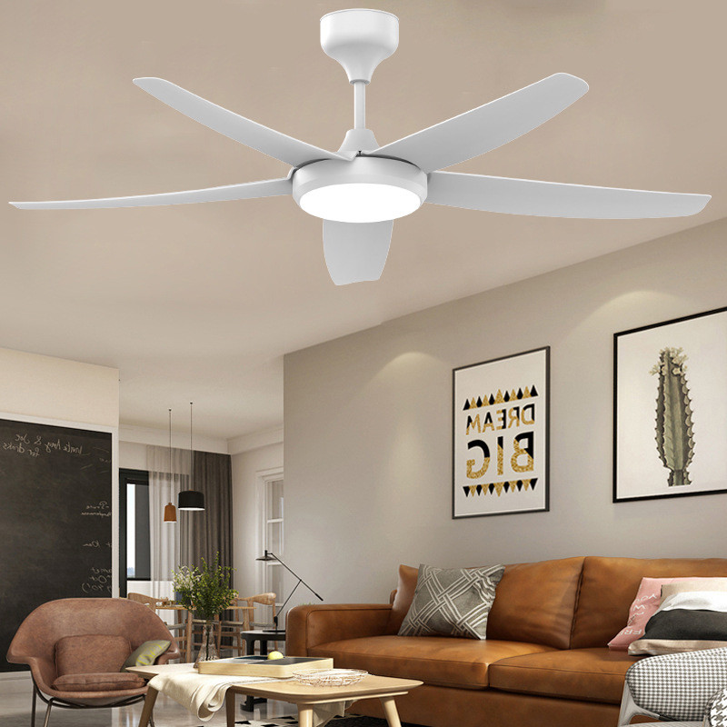 American LED Light Hanging Fan Lamp Simple Chandelier Living Room New Inverter Technology Modern Design Home Restaurant Plastic