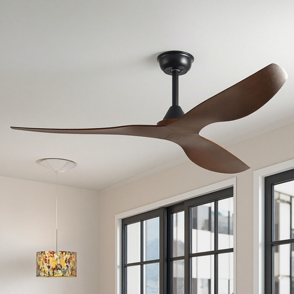52-Inch Modern Aesthetic Reversible Airflow Ceiling Fan 6-Speed Adjustable Inverter DC Motor Energy-Saving AC Remote-Controlled