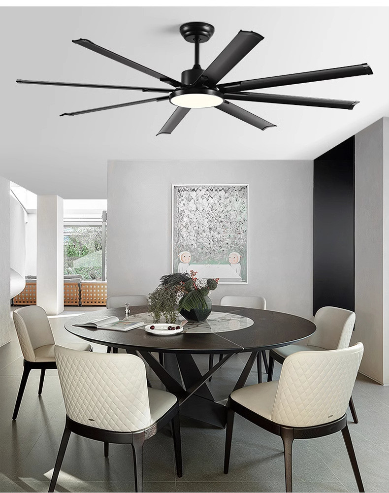 HFBH Ceiling Fan Venda Quente 84 Polegadas 5 Velocidades Remotas 8 Laminas De Aluminio Ventiladores De Teto De Controle