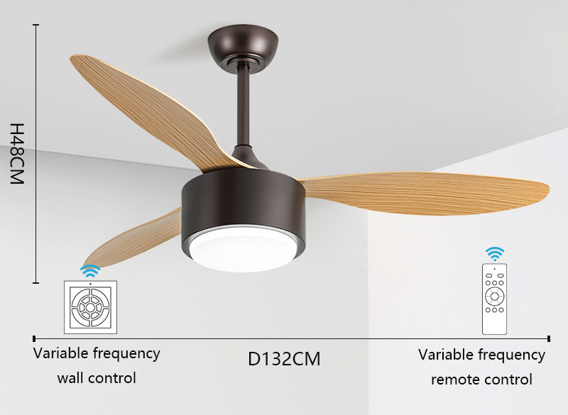 Modern 42/52 Inch LED Ceiling Fan with Mute Light Iron Body & Remote Control for Living Room Use-Direct from Factory