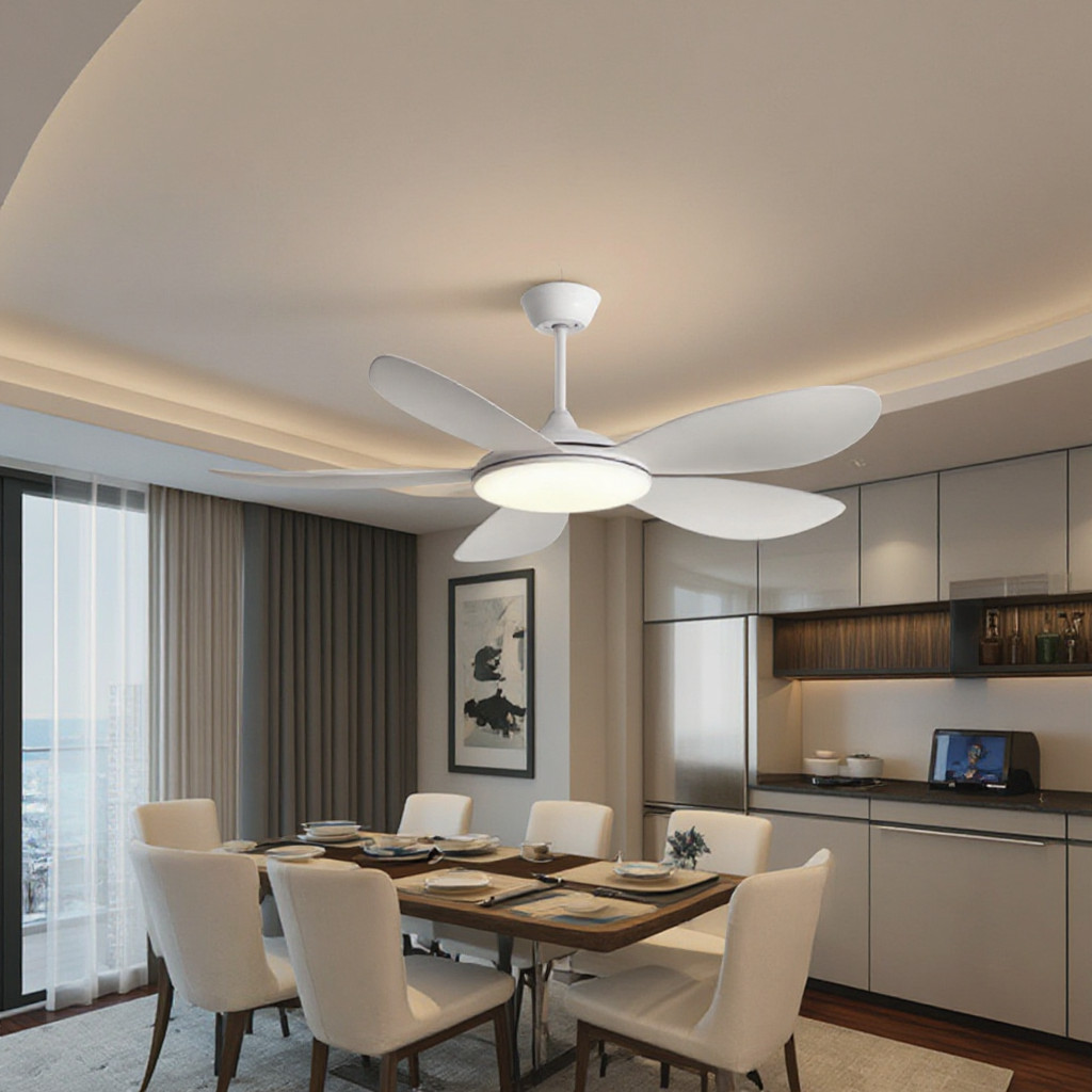 2025 New Modern LED Ceiling Fan Light Invisible Electric Fan Chandelier for Household Living Dining & Bedroom Wholesale Export